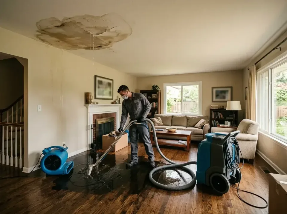 attic-pipe-burst-ceiling-drip-008 — frequently asked questions, Water Damage Restoration & Carpet Care in Meridian Village,…